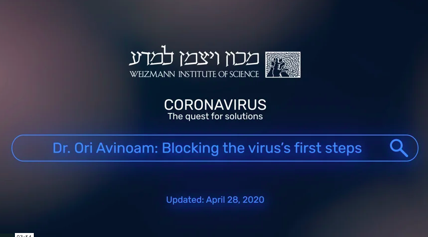 Coronavirus: The Quest for Solutions – Dr. Ori Avinoam, Blocking the Virus’s First Steps