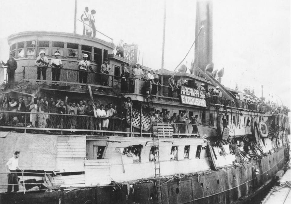 How-a-Brockton-Man-Helped-Create-Israel Jewish refugees pack the ship Exodus in 1947 in a futile effort to reach British-controlled Palestine.