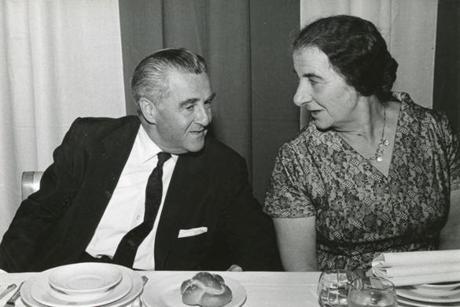 Dewey D. Stone with Golda Meir, taken in November 1958. Meir became prime minister of Israel in 1969.