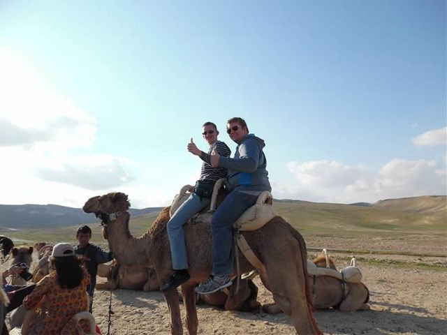 Rancho High School students rode camels in the Negev desert.