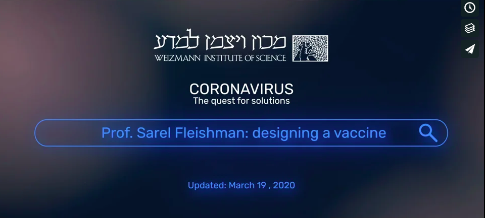 Coronavirus: The Quest for Solutions – Prof. Sarel Fleishman on Developing a Vaccine
