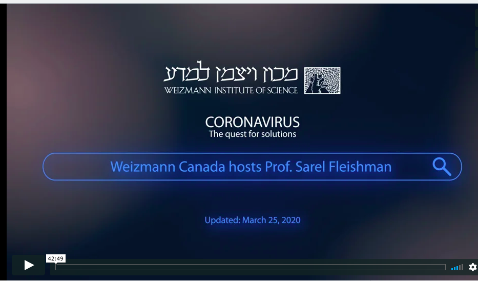 Coronavirus: The Quest for Solutions – Prof. Sarel Fleishman, Computational Design of CoV-Targeting Antibodies