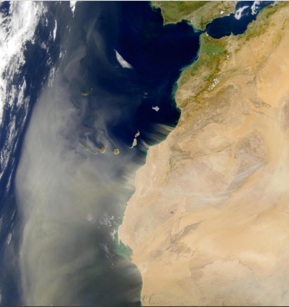 Saharan Dust Leaving The African Continent NOAA