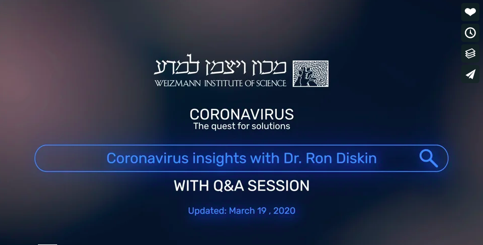 Coronavirus: The Quest for Solutions – Dr. Ron Diskin on Animal-Borne Viruses